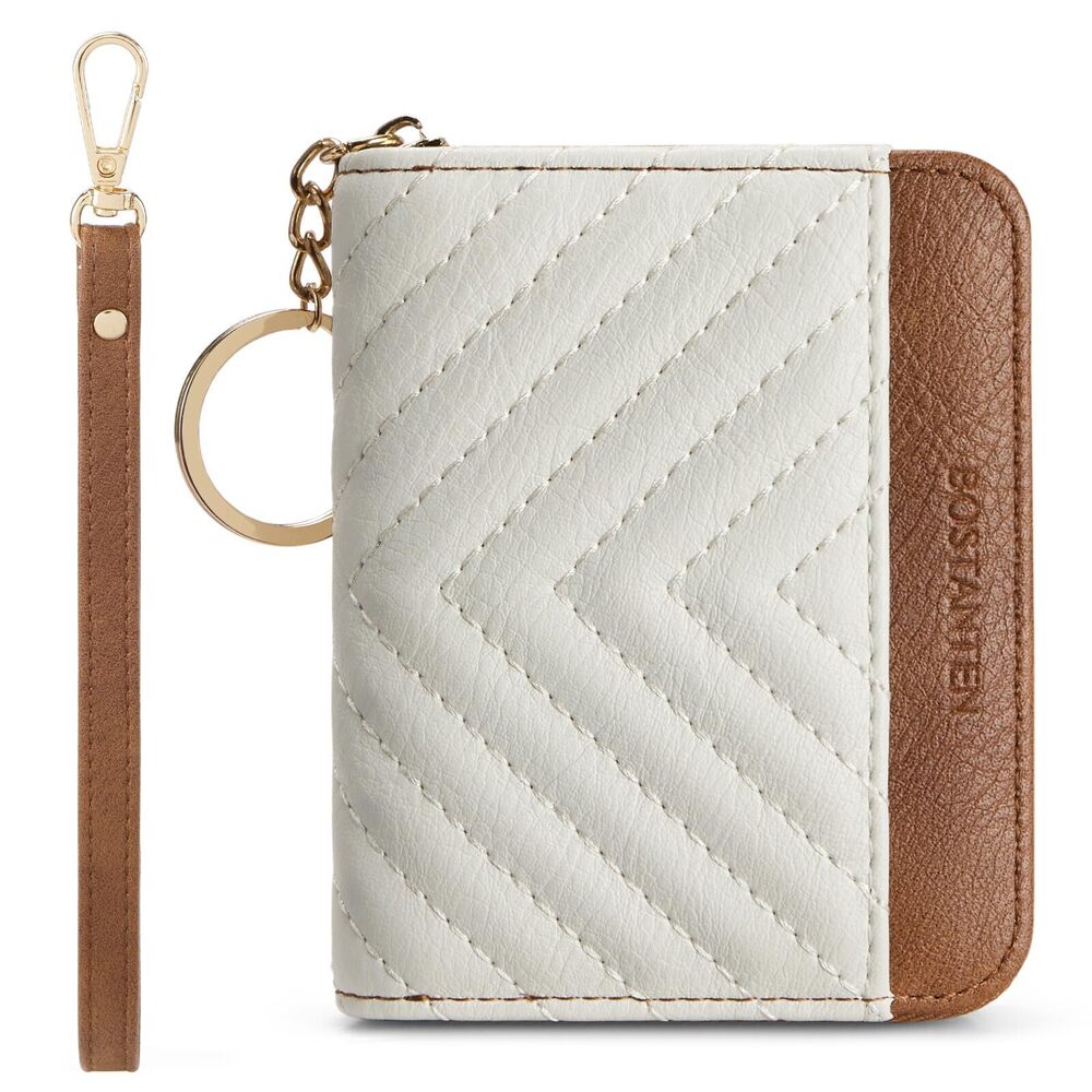 5302 Credit Card Holder Wallet RFID Blocking Leather Small Wallet Zipper